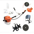 Side pack Multi Crop Brush Cutter With Round Tiller Attachment, 4-Stroke 31CC